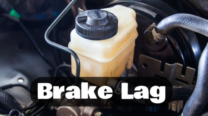 The air brake lag distance at 55 mph