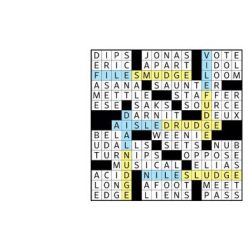 Locked up as a victory crossword