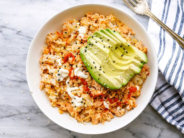 Bbq salmon rice bowl joeys