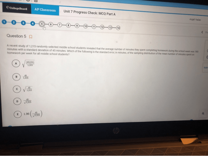 Ap calculus unit 1 progress check mcq part b