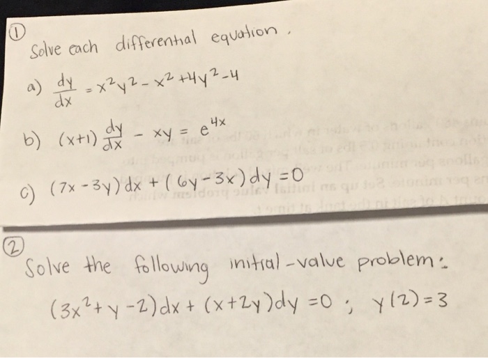 Dx dy xy x2 2y2 homogeneous differential show equation ex equations class