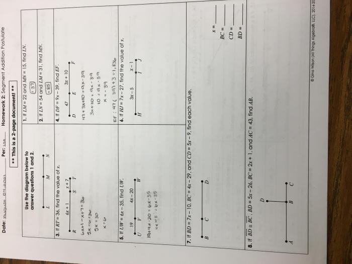 Unit 1 geometry basics homework 1 answer key