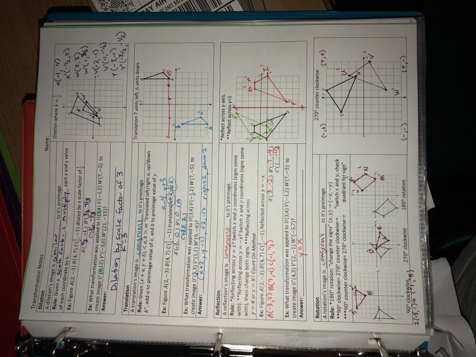 Topic 1 rigid motion transformations answer key